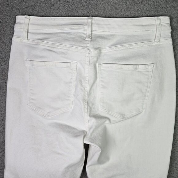 Talbots White Jeans Womens Size 4 Jegging Crop Pockets Denim Skinny - Picture 4 of 9